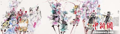 马书林的水墨戏曲人物画作 钟欣 摄 点击进入下一页