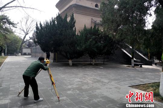 小雁塔倾斜沉降监测。陕西省文物局