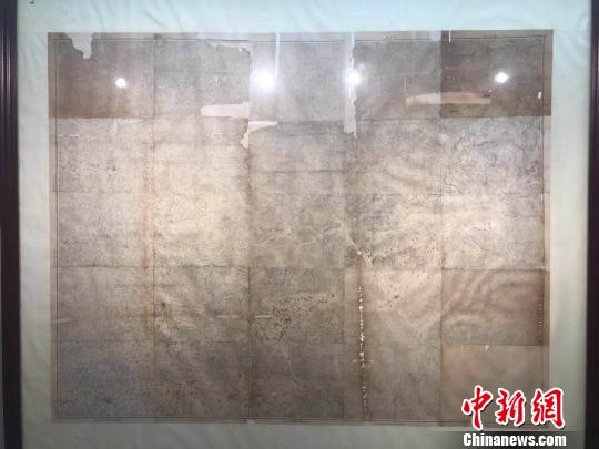 八路军第129师太行区作战地图。　李庭耀 摄