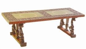 图2战国黑漆朱绘鸟足漆案_b 图2战国黑漆朱绘鸟足漆案_b