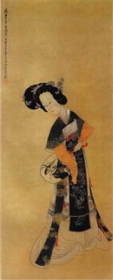 任熊《瑶宫秋扇图》，南京博物院藏