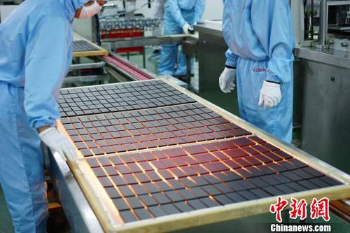 图为东阿阿胶灯检工序?！±钚?摄