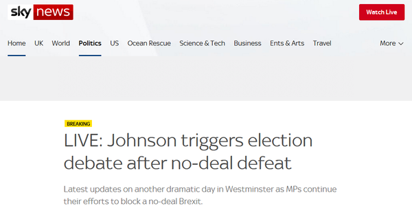 英通过阻止无协议脱欧法案 首相提前大选愿望破灭