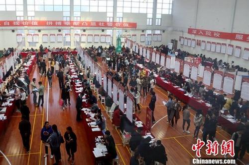 资料图：招聘会现场。<a target='_blank' href='http://www.chinanews.com/'>中新社</a>记者 马铭言 摄