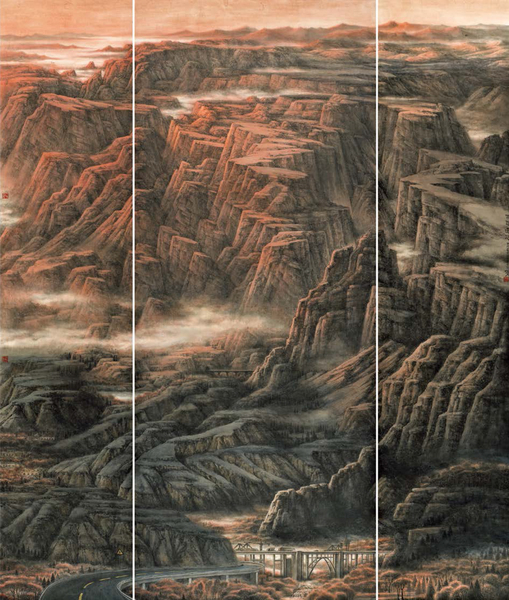 2王犇 西进通途 220cm×180cm