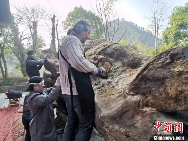 法国Guilhem Bouisso雕刻公鸡 周禹龙 摄 法国Guilhem Bouisso雕刻公鸡 周禹龙 摄