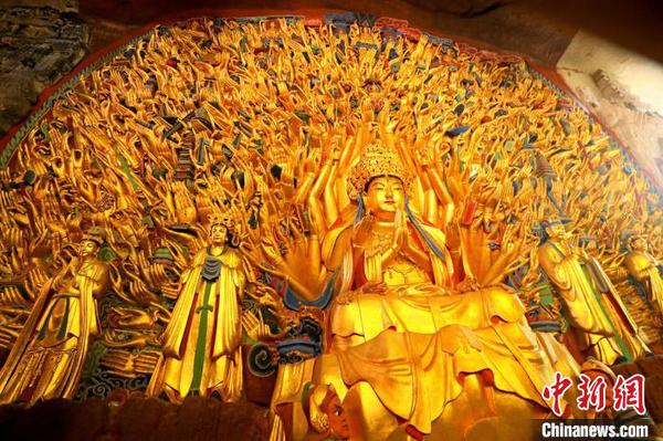 大足石刻20年实施80余个?；は钅肯蚴澜缣峁爸泄椤? style=