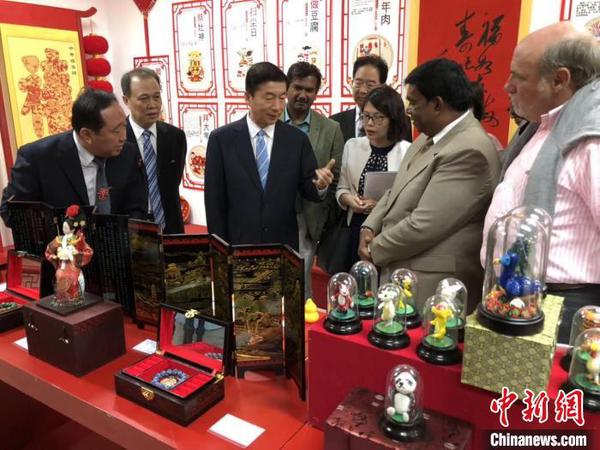 图为山西文化走进外交部省市区全球推荐活动。　受访者供图 摄