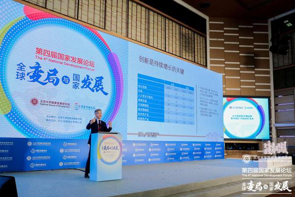 第四届国家发展论坛上，北京大学国家发展研究院副院长黄益平发表演讲。来源：北京大学国家发展研究院