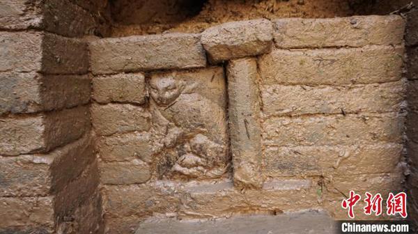 墓室砖雕。陕西省考古研究院供图