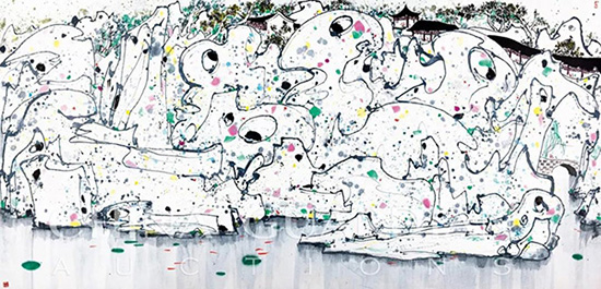 吴冠中 狮子林 设色纸本 镜心 吴冠中 狮子林 设色纸本 镜心