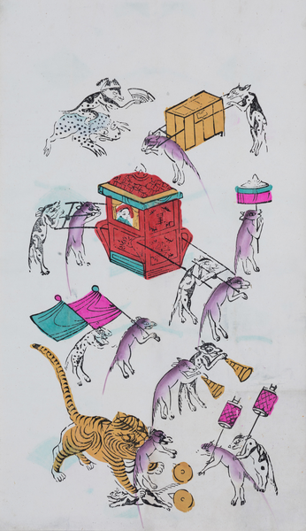 苏州桃花坞年画《老鼠嫁女》 苏州桃花坞年画《老鼠嫁女》