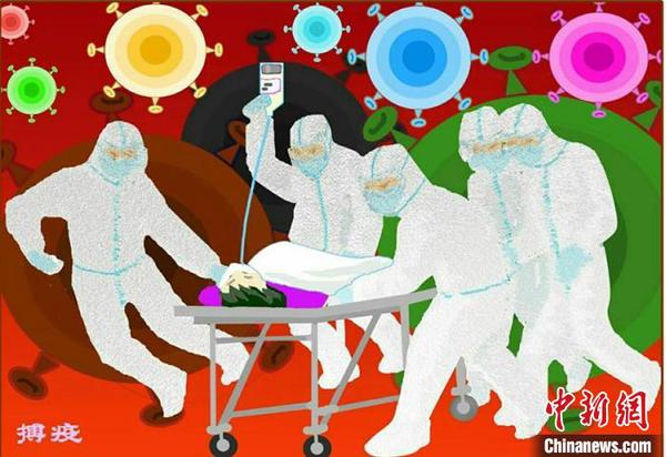 作品《搏疫》 刘平全 摄 作品《搏疫》 刘平全 摄