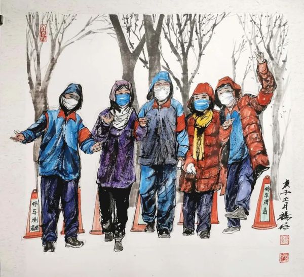 杨信委员作品《社工坚守》