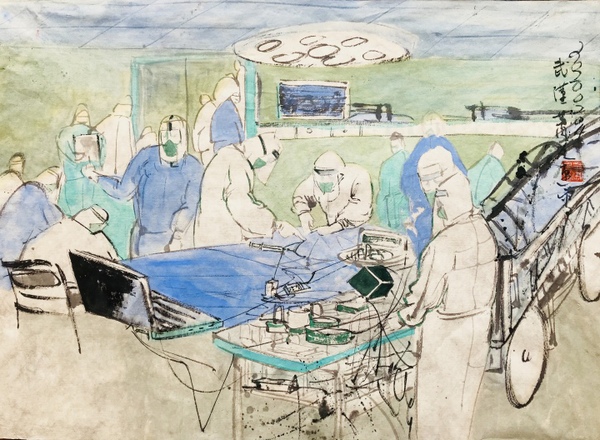 27 作者 肖凡 作品名称 《2020武汉 · 手术室》