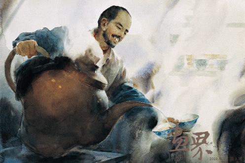 京-味(水彩)-50x75cm-1993年-关维兴 京-味(水彩)-50x75cm-1993年-关维兴