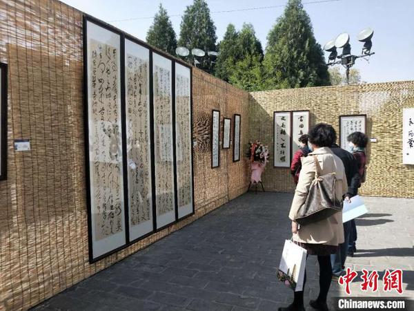 百余幅书法作品亮相千年古刹双塔寺文化艺术“相遇”文物古建