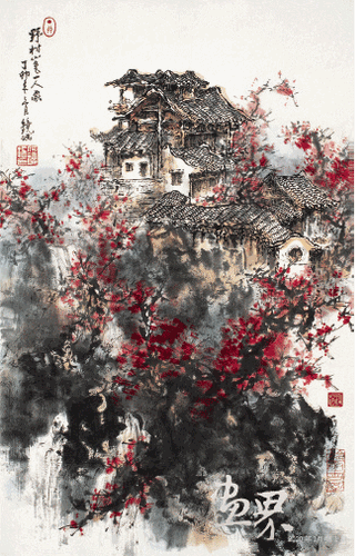 野村山色60x90cm-1987年-何镜涵 野村山色60x90cm-1987年-何镜涵