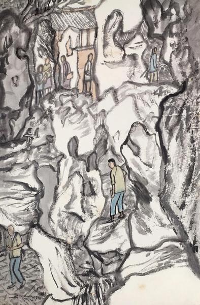 方向  己亥写生之二  纸本设色  34×22cm