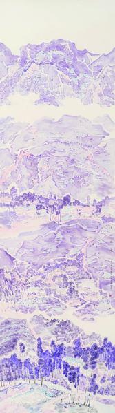 王跃奎  凉山胜景  纸本设色  68×275cm