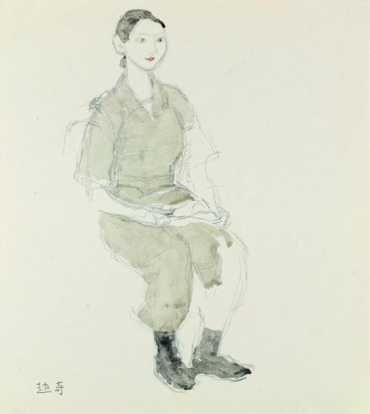 赵奇  写生之一  纸本设色  21×18cm