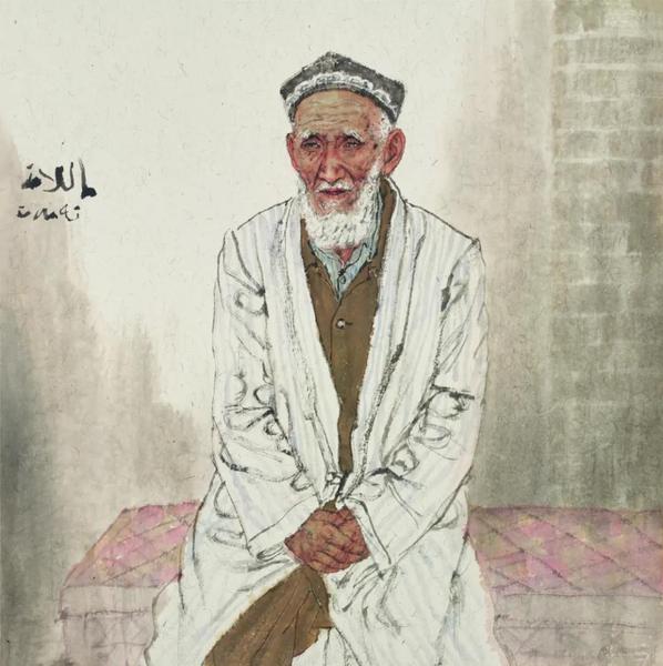 于文江  帕米尔写生之二  纸本设色  50×50cm