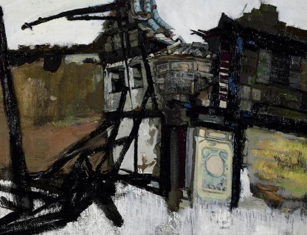 邱琳  故园写生  油画  35×45cm