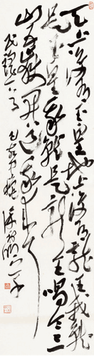 民谣一首(草书)180×49cm-2019年-徐利明 民谣一首(草书)180×49cm-2019年-徐利明
