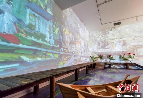 在见境美术馆内，布置有《画室》、《蒙托尔热街》、《蛙塘》、《午餐花园》等展厅。主办方供图