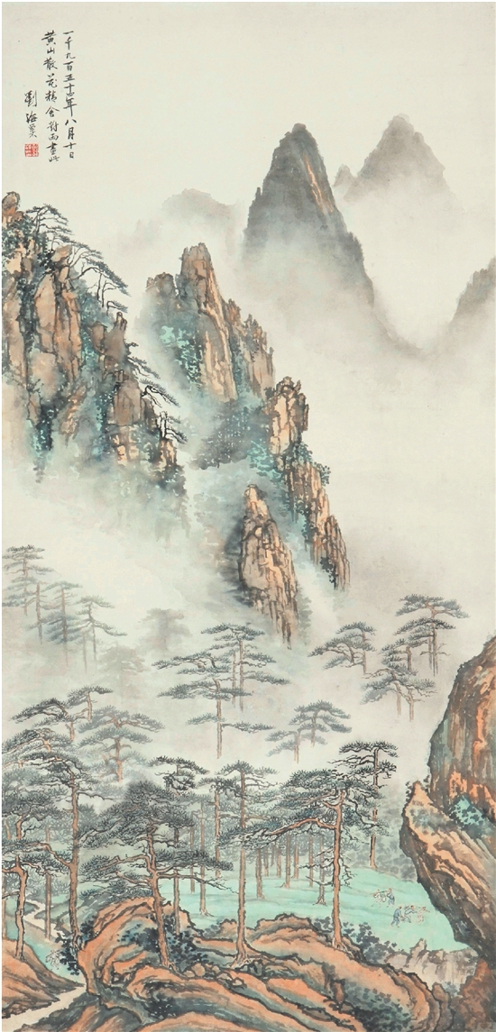 刘海粟 黄山散花坞 135×65.6cm 刘海粟 黄山散花坞 135×65.6cm