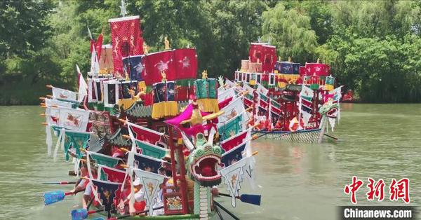 往年龙舟胜会。蒋村街道供图