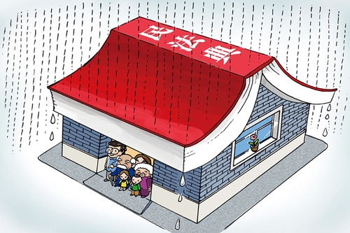 遮风挡雨   画 刘晓亮