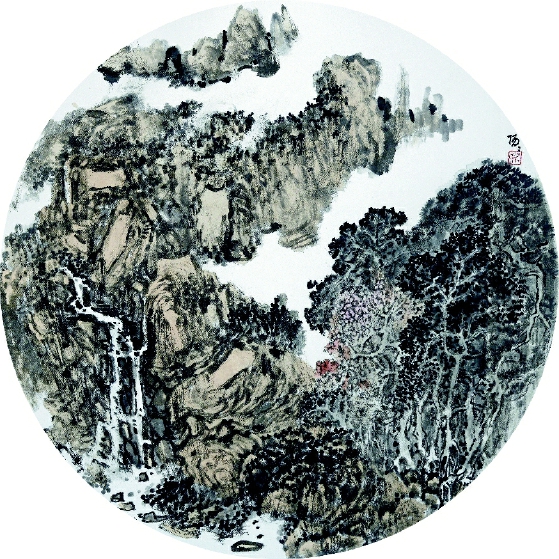 《一鸟不鸣山更幽》中国画　程阳阳　作