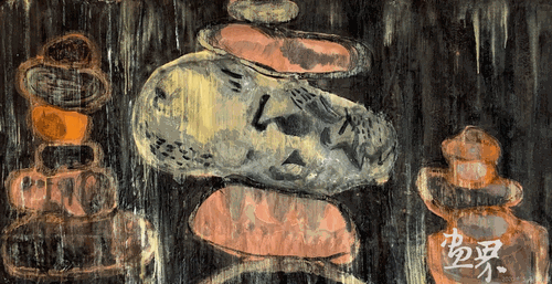 雍布拉康的石头-96x178cm-2019-年-2甄树刚 雍布拉康的石头-96x178cm-2019-年-2甄树刚