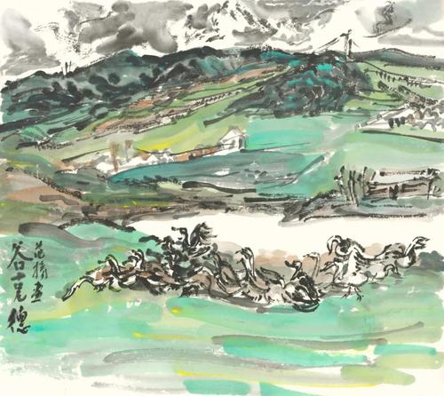 范扬 谷克德 25×27.5cm 纸本设色 2018年