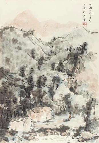 徐水平 井冈山写生1 纸本水墨设色 65×45cm 2019 年