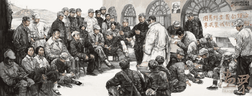 延安时期学习马克思主义蔚然成风-200×500cm-2018年-王-珂 延安时期学习马克思主义蔚然成风-200×500cm-2018年-王-珂