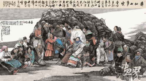 奉佛圣地-600×330cm-2019年-王-珂 奉佛圣地-600×330cm-2019年-王-珂