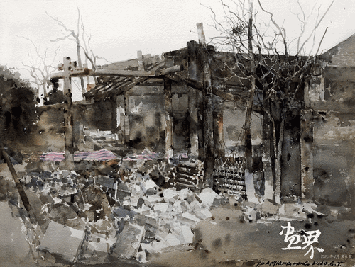 乡村系列之五（水彩）--潘江龙