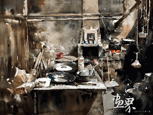 乡村系列之十二（水彩）--潘江龙