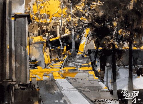 乡村系列之二（水彩）--潘江龙