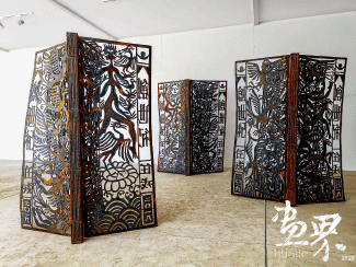 史-书（钢铁镂空-雕塑-装置）200×150cm-2018年-任戎