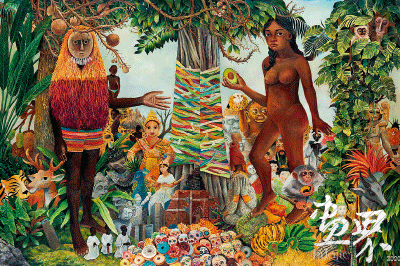 不期而遇（2联）（布面油彩）200×150cm×2-2015年-刘-冰