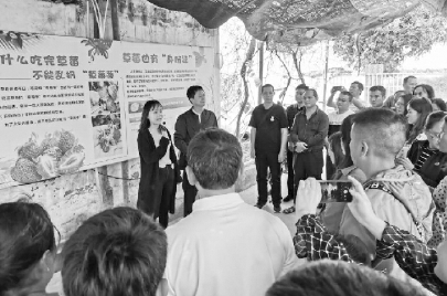 张芸琪正在向农户讲解农业种植技术 张芸琪正在向农户讲解农业种植技术