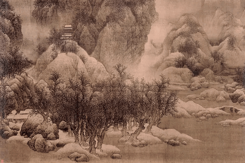 范宽（宋）《雪景寒林图》（局部）。来自人民网书画频道“人民美术馆”