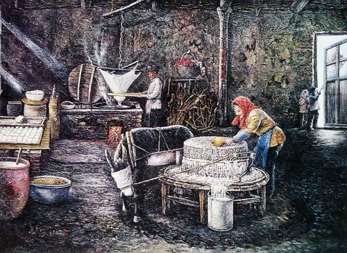 郭廓《年豆腐》。来自人民网书画频道“人民美术馆”