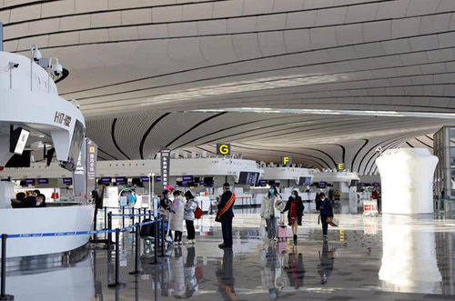 春运首日北京大兴国际机场。北京大兴国际机场供图