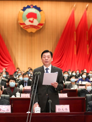 全国人大代表、广西壮族自治区政协主席孙大伟  覃文宇 摄