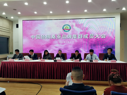 中国丝绸桑蚕品牌集群成员大会现场 中国丝绸桑蚕品牌集群成员大会现场