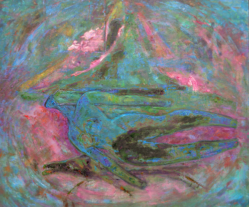 《远游》布面油画 110X100 参加“走进泰州 来自北方的问候”国家民族画院十人展 2018